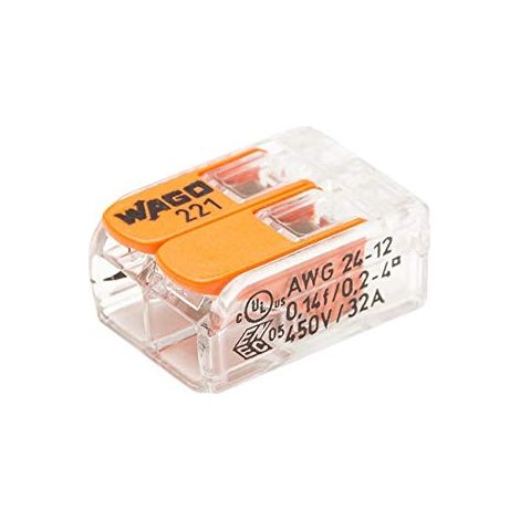 TERMINALES DE CONEXIÓN AUTOMÁTICA WAGO BOTE DE 15 TERMINALES 2 ENTRADAS S221 WAG009454 (1/2)