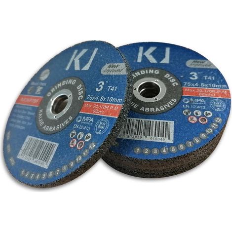 Oc-Pro – Disque à lamelles pour meuleuse – Lot de 5 disques 75mm – Épaisseur 4,8mm – Alésage 10mm – Meulage acier et inox