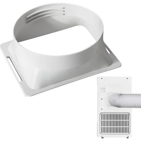 Raccord plat pour tuyau d'évacuation de climatisation - Ø150 mm - Raccord pour tuyau d'évacuation de climatisation portable - Accessoires pour climatiseurs portables - pour... (1/5)