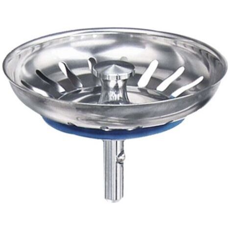 Panier Pour Bonde d'Évier de Cuisine 80 mm - Crépine Univers Acier Inoxydable, Bouchon Panier Pop-Up, Épingles 32 & 25mm - Lavable Lave-vaiss, Ne se Bouche & Ne Déborde Pas (1/4)