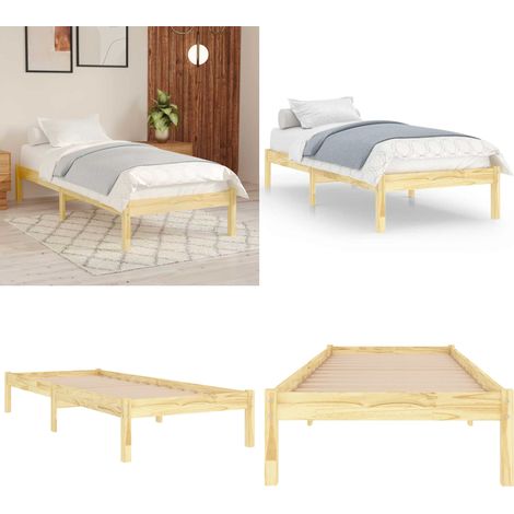 Giroletto in Legno Massello 75x190 cm Small Single - Letto in legno - Letto in pino