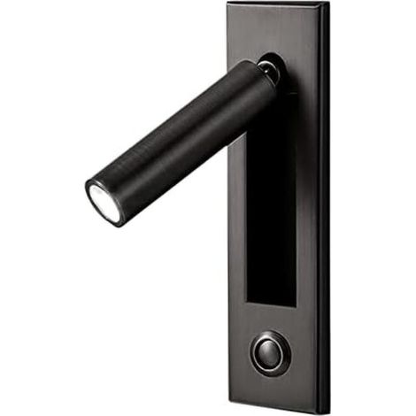 Noir,Lampes de Lecture, TêTe de Lit Applique Murale Liseuse Encastré Interrupteur Poussoir Lampes Murales pour, Chambre (1/4)