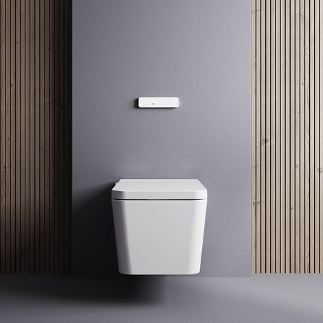 Mizubath -Water giapponese sospeso - Idromassaggio di pulizia - Asciugatura ad aria calda - Telecomando e pannello I Modello Isla display bianco (1/5)