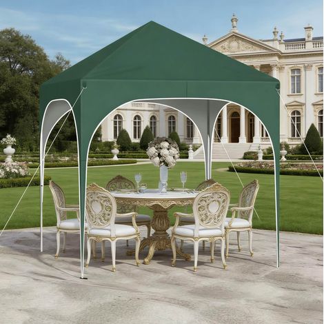 Pavillon Faltpavillon mobil 2x2m mit Seitenwänden HAVRYA (1/4)