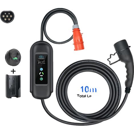 Chargeur EV mobile, réglages de courant ajustables, puissance de 11KW (1/5)