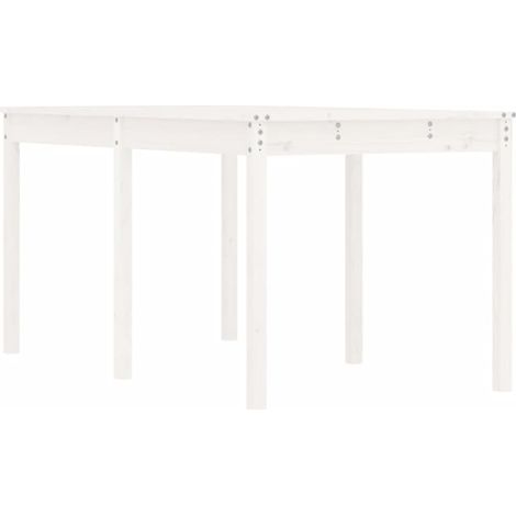 Maison Exclusive - Gartentisch Weiß 159,5x82,5x76 cm Massivholz K