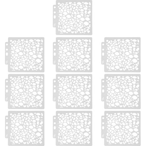 10Pcs Layering Stencils 14x12.8cm Reusable Hollow PET Painting Embossing Templates S137 (1/5)