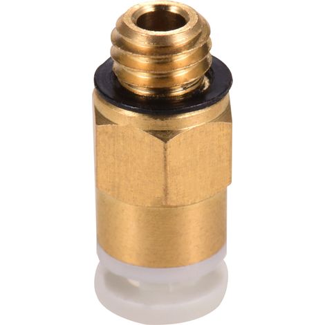 Raccord rapide pneumatique droit mâle PC4-M6 pour tube PTFE 4mm, compatible CR-10 Ender-3 imprimante 3D extrudeuse, acier inoxydable (1/2)