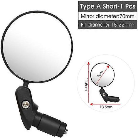 Rétroviseur de vélo pivotant à 360°, grand angle réglable, haute définition, 1 pièce, compatible avec guidon de VTT 16-22 mm (1/5)