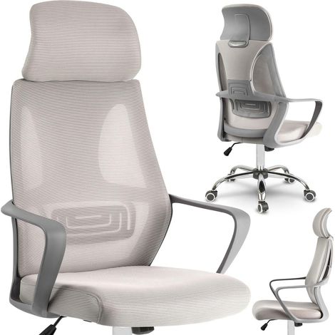 Chaise de bureau avec micro maille Praga - Gris clair (1/5)