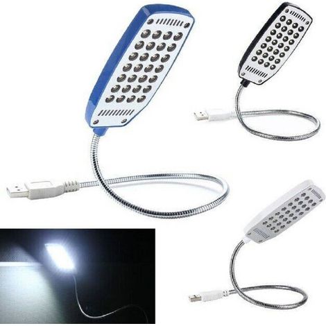 Linq - Mini Luce Bianca Lampada Usb Flessibile 28 Led 1.5w Notebook Pc Lettura Led-828 - (1/2)