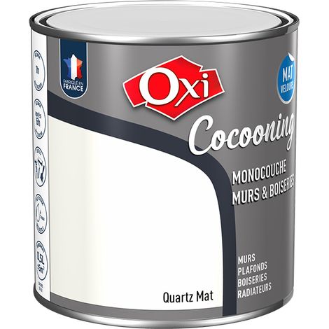 Vernice Oxi per pareti e rivestimenti cocooning opaca vellutata Quartz 0,5l - Oxi