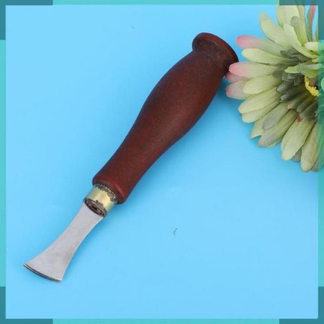 Outil en cuir Creaser les bords du cuir, lame en acier inoxydable, manche en bois, outil d'artisanat du mercerie kit 1,0 mm (1/5)
