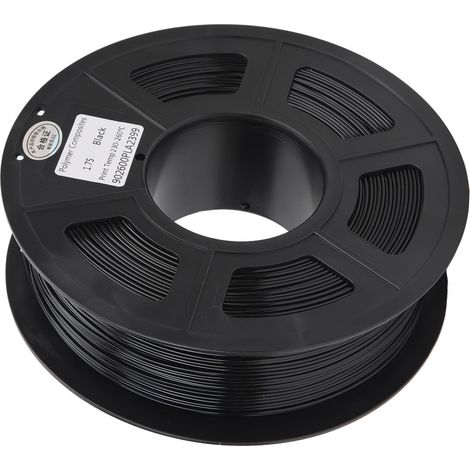 Filament pour imprimante 3D 1,75 mm PLA (polymère composite) - Bobine - Consommables d'impression - Noir (1/5)