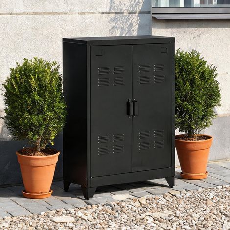 Meuble de rangement de bureau nero en metallo 75 x 33 x 110 cm (1/5)