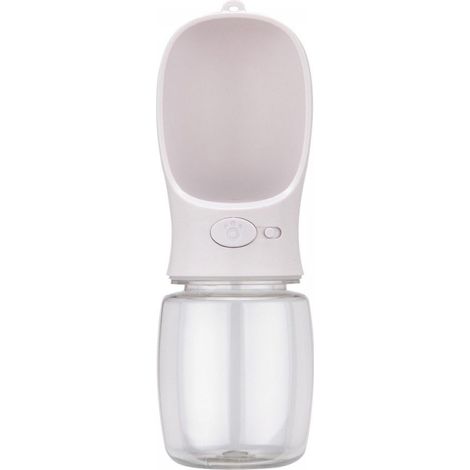 Bouteille d'eau Portable pour Chien,350ml Bouteille d'eau de Voyage antibactérienne de qualité Alimentaire pour Chien et Chat, Eau Potable pour Animal de Compagnie en Plein air, blanc (1/5)