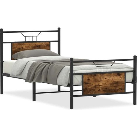 Maison Exclusive - Giroletto senza Materasso Rovere Fumo 75x190 cm in Truciolato