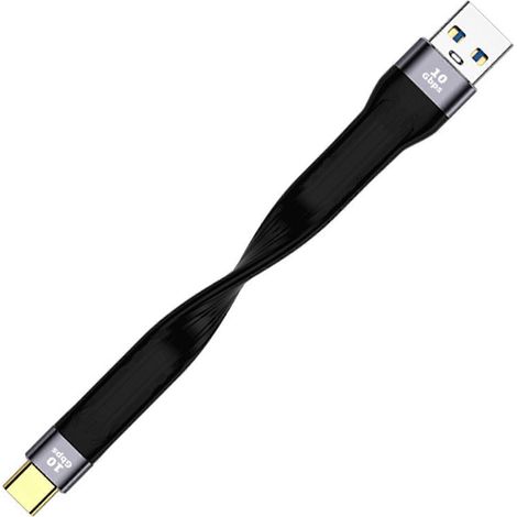 Câble USB-C mâle vers USB-C mâle, charge rapide et transfert de données 10 Gbps pour téléphone, batterie portable et tablette. (1/4)