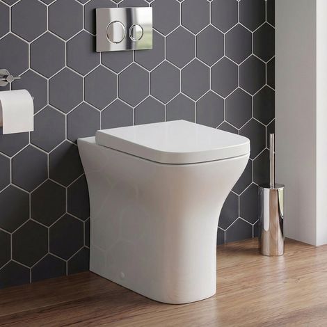 Signature Aztec Rimless Comfort Height Back to Wall Toilet (inc Soft Close Seat) (1/5)