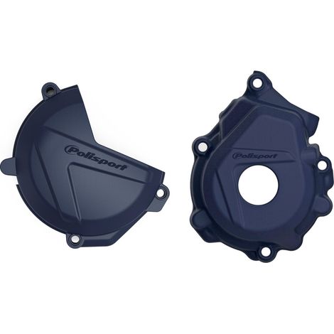 Protezione alternatore Polisport per KTM SX SXF XC 250 350 FC, colore blu.