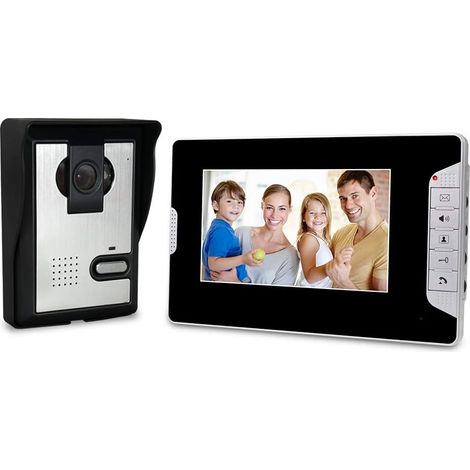 7 '' TFT LCD Couleur Filaire Vidéo Sonnette Interphone 700TVL Maison Porte Téléphone pour Maison Privée Nuit Vision Peephole (Modèle B) (1/5)