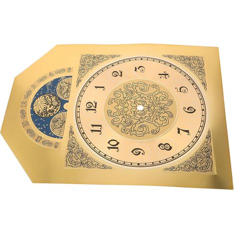 Cadran D'horloge Murale à Quartz en Métal Doré 40 X 30 Cm, Mécanisme à Chiffres Arabes, Pièce de Rechange DIY pour Horloge Murale, Accessoire Compatible pour Salon et Bureau (1/5)