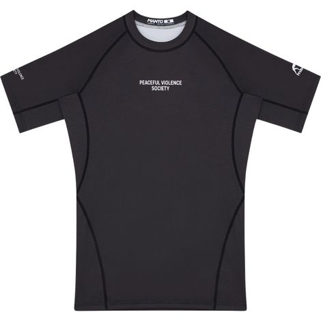 MANTO Rashguard Kurzarm SOCIETY Schwarz L