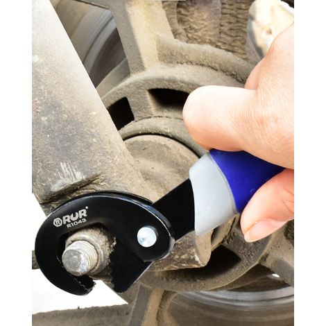 Petite clé réglable universelle, en acier au carbone haute résistance, avec trois dents forgées intégrées, ouverture réglable de 6 à 15 mm/10 à 22 mm, poignée antidérapante, un outil de réparation mul (1/5)