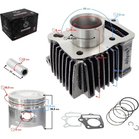 Cylindre Moretti do motoroweru 4T 50cc 139FMB