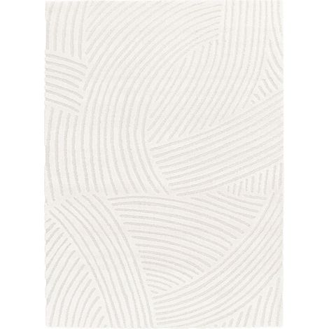 DESIGN COURBE - Tapis à relief courbes doux crème 160x230 (1/5)