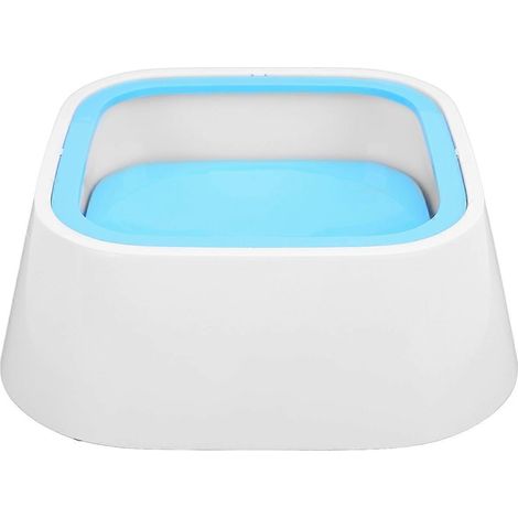 Gamelle flottante pour animaux de compagnie 1 L / 34 oz, grande capacité, anti-éclaboussures, pour chien, utilisable à l'intérieur et à l'extérieur (bleue) (1/2)