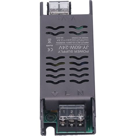 24-V-Netzteil 60 W DC 24 V IP20 AC 110 bis 260 V auf 24 V, Hohlgehäuse aus Kupfer-Aluminium-Legierung, LED-Transformator (1/5)