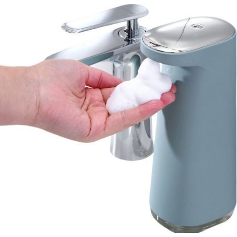 Dispensador eléctrico de jabón en espuma sin contacto, 450 ml grande