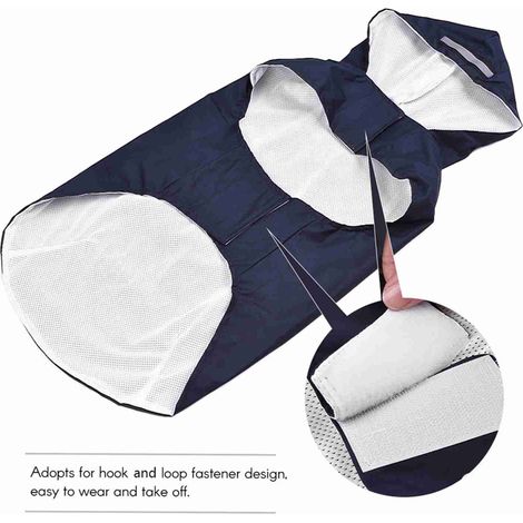 Imperméable réfléchissant pour chien de taille moyenne à grande, avec ouverture pour laisse, taille 6XL. (1/5)
