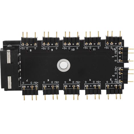 Hub répartiteur 11 voies, interface ARGB 3 broches, prolongateur, accessoires pour dispositif de contrôle LED RGB, interface 5VIDE (1/5)