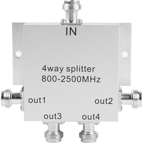 4-facher Leistungsteiler 800–2500 MHz Typ N für Mobilfunk-Repeater-Verstärker (1/5)