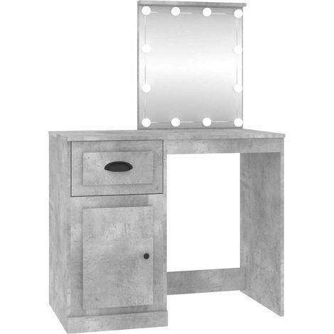Maison Exclusive - Toeletta con LED Grigio Cemento 90x50x132,5 Legno Multistrato (1/5)