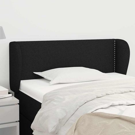 vidaXL Cabecero de tela negro 103x23x78/88 cm (1/5)
