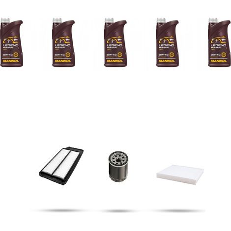 Kit tagliando 3 FILTRI e 5L OLIO compatibile con Honda Accord VII 2.4 140kw dal 2003 (1/4)