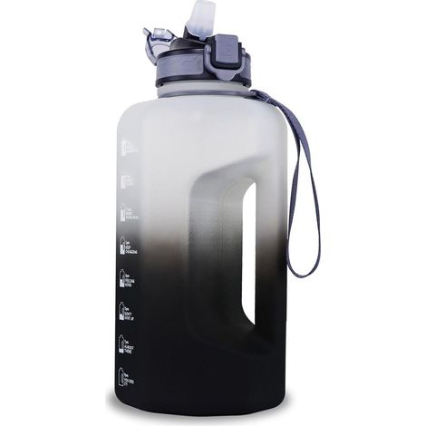 Große 2,2L Sport Trinkflasche Strohhalm Motivationszitate (1/5)