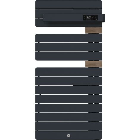 Thermor – Sèche-serviettes connecté 500W – Ardoise/Chêne Mat – Programmation intelligente – WiFi intégré – 483298