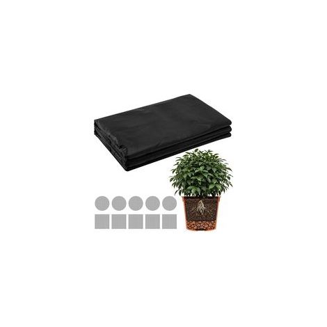 Vliesfiltergewebe für Blumentöpfe, 2 m x 5 m, zuschneidbar, Vliesstoff für Pflanztöpfe mit Drainagegitter, 50 g/m², Blumenkasten, Unkrautbekämpfung, Drainagegewebe gegen (1/5)