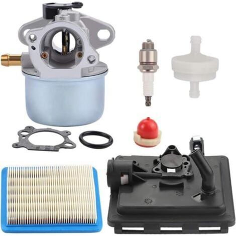 Rasenmähervergaser 799868 mit Luftfilter 496116 795259 für Basis. Kompatibel mit Motoren 124L02, 124T02, 124T05 und 124T07.