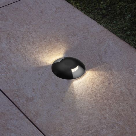 Century calpestabile led argo cover 2 luci nero argoc-2ne