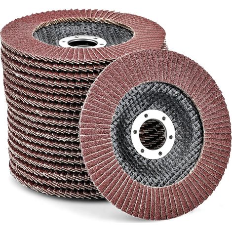 10 Flap Discs Diameter 125 mm x 22.2 mm Grit 80 T29 Red (1/5)