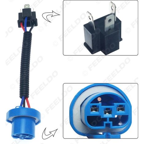 Câble de conversion pour phares automobiles H4-11 vers support de lampe LED/HID 9007-21, câble adaptateur de support de lampe