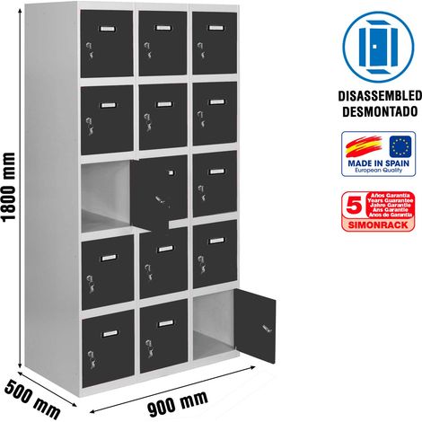 Simonrack Eleganter Aufbewahrungsschrank Anthrazit 1800x900x500 mm