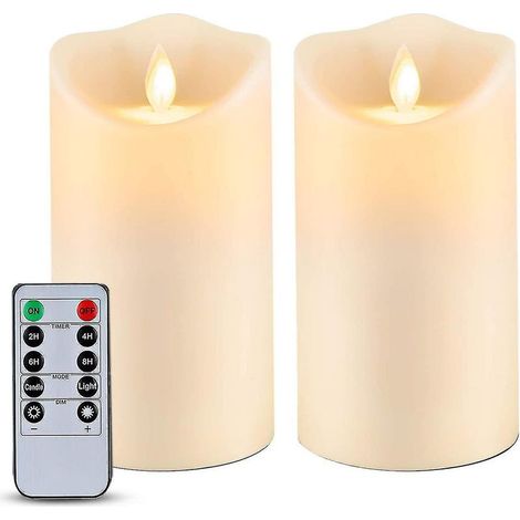 Online Store - Six lampes LED sans flamme étanches de 3,25 cm pour l'extérieur, alimentées par piles, avec télécommande. (1/5)
