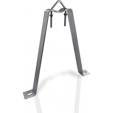 Metronic – Fixation de mât pour antenne TV et parabole – Diamètre 30-45 mm – Déport 500 mm – Hauteur 50 cm – Pour chantiers humides (1/5)