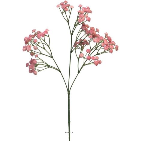 Gypsophile artificiel Rose en branche, 117 fleurs, H66 cm, Rose - BEST